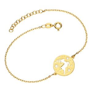 Bratara argint placata cu aur galben cu ren Christmas DiAmanti CEL1004BY-AS (Argint 925‰ 1,6 g.)